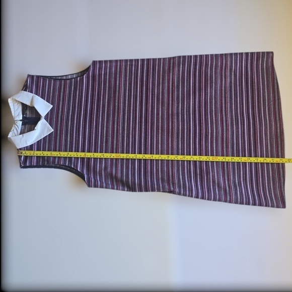 Zara Trafaluc Collection Striped Sleeveless White Collar Shift Dress - Picture 10 of 16